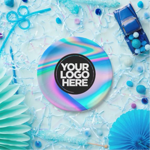 Your Business Logo Custom Holographic Crafts Party Paper Plates