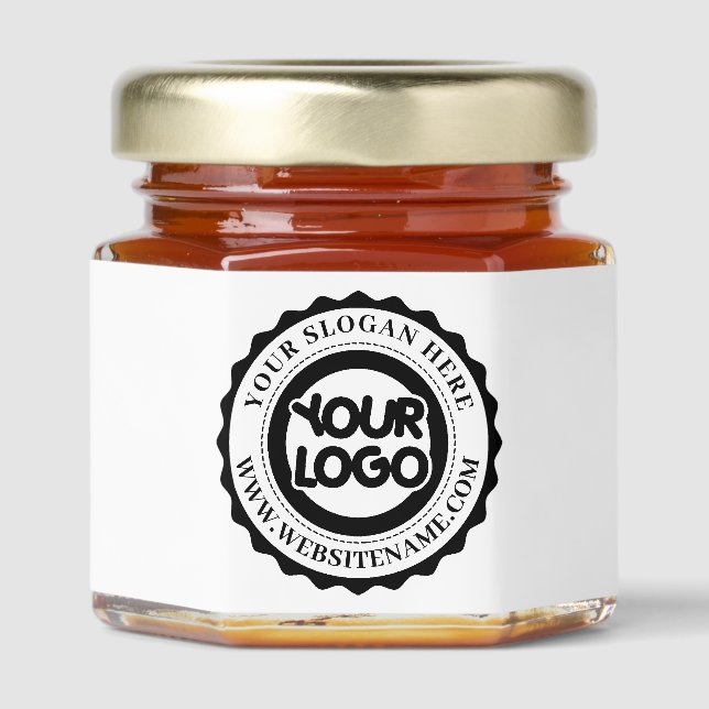 Your Business Logo Custom Honey Jar Favors (Front)