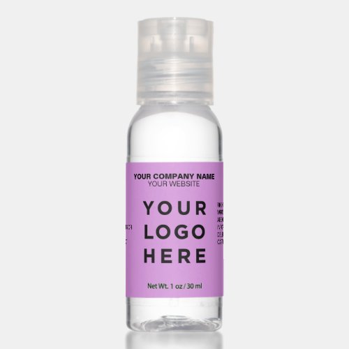 Your business logo custom purple hand sanitizer