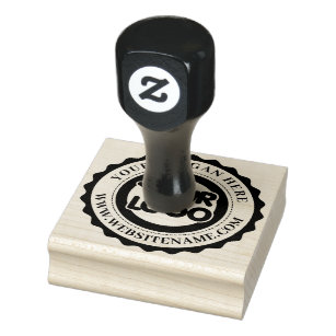 Custom Logo Large Rubber Stamp, Zazzle