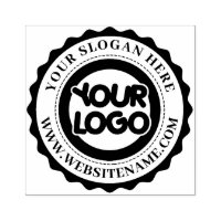 Your Business Logo Create Your Own Custom Rubber Rubber Stamp, Zazzle