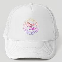 Your Business Logo Custom Simple Rainbow Trucker Hat