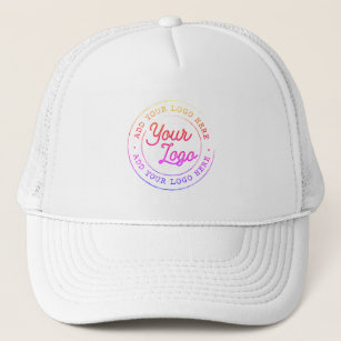 Your Business Logo Custom Simple Rainbow Trucker Hat