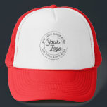 Your Business Logo Custom Simple Red and White Trucker Hat<br><div class="desc">Create your own corporate Trucker Hat! A simple and modern template in eyecatching red and white, fully customizable, featuring your business logo, photo or image. You can add also your name, your company name, promotional instagram address or any personalized text. You can choose any font and any color. Perfect as...</div>