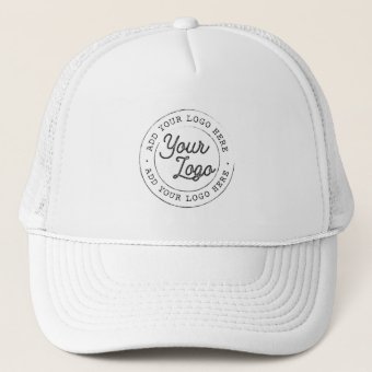 Your Business Logo Custom Simple Trucker Hat | Zazzle