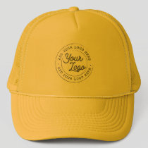 Your Business Logo Custom Simple Yellow Trucker Hat