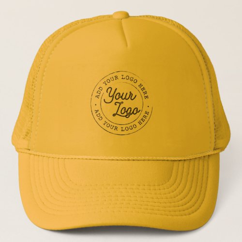 Your Business Logo Custom Simple Yellow Trucker Hat