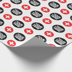 Your Business Logo Custom Switzerland Wrapping Paper