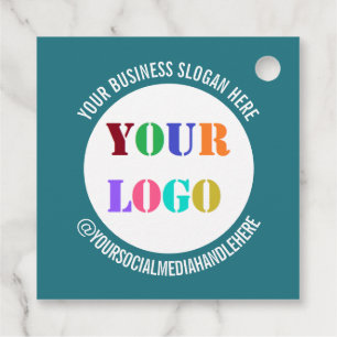 Your Business Logo Custom Text and Color Gift Tags