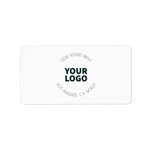 Your Business Logo  Custom Text  Black  White  Label