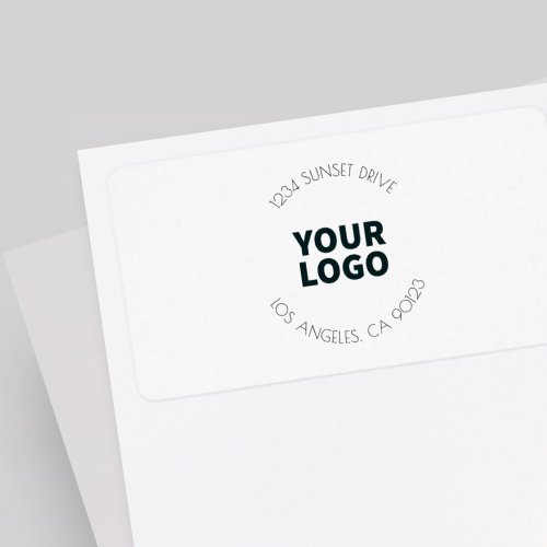 Your Business Logo  Custom Text  Black  White  Label