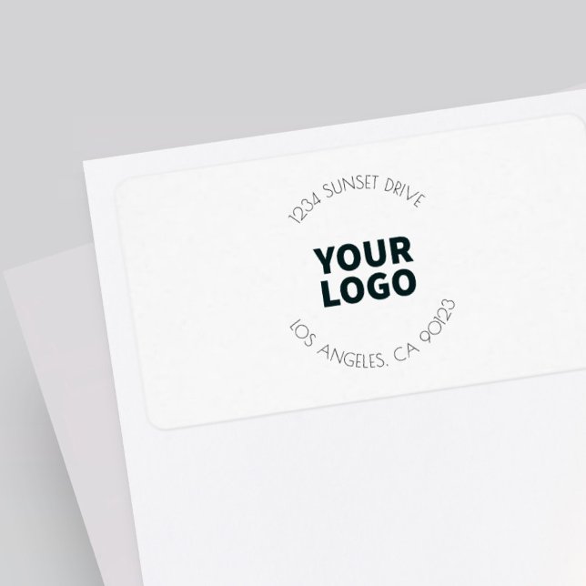 Your Business Logo & Custom Text | Black & White  Label (Creator Uploaded)