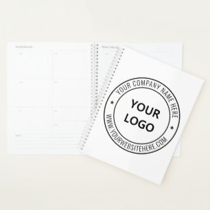 Your Business Logo Custom Text Planner Example