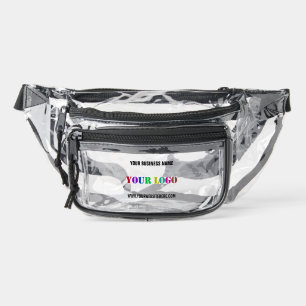 Your Business Logo Custom Text Promotional Branded Clear Fanny Pack