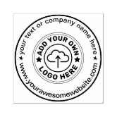 Create Your Own Modern Round Custom Business Logo Rubber Stamp