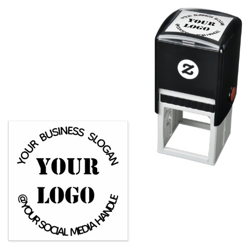 Your Business Logo Custom Text Social Media Stamp