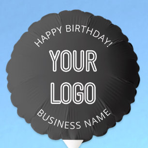 Your Business Logo & Customizable Birthday Message Balloon