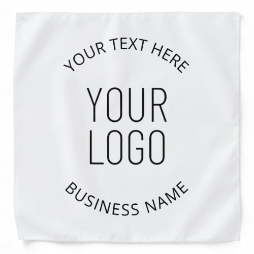 Your Business Logo  Customizable Message Bandana