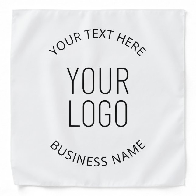 Your Business Logo & Customizable Message Bandana (Front)