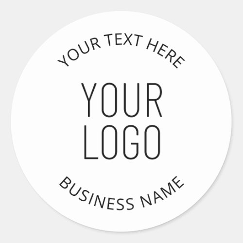 Your Business Logo  Customizable Message Classic Round Sticker