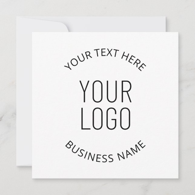 Your Business Logo & Customizable Message Invitation (Front)