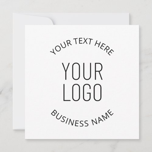 Your Business Logo  Customizable Message Invitation