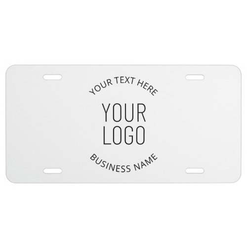 Your Business Logo  Customizable Message License Plate