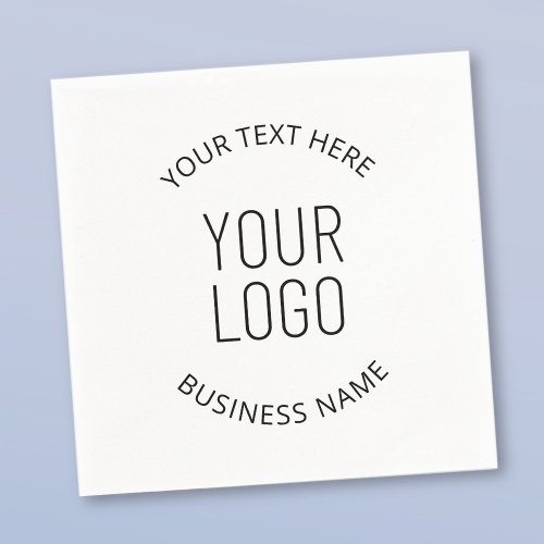 Your Business Logo  Customizable Message Napkins