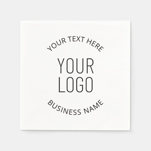Your Business Logo  Customizable Message Napkins