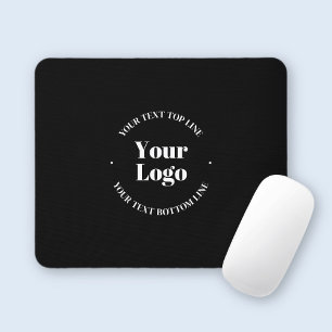 Your Business Logo & Customizable Text Template  Mouse Pad