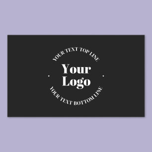 Your Business Logo & Customizable Text Template Rectangular Sticker