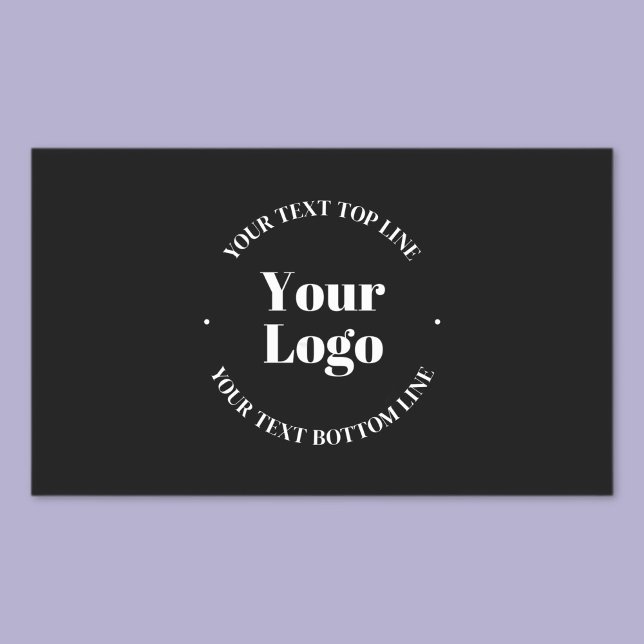 Your Business Logo & Customizable Text Template  Rectangular Sticker (Creator Uploaded)