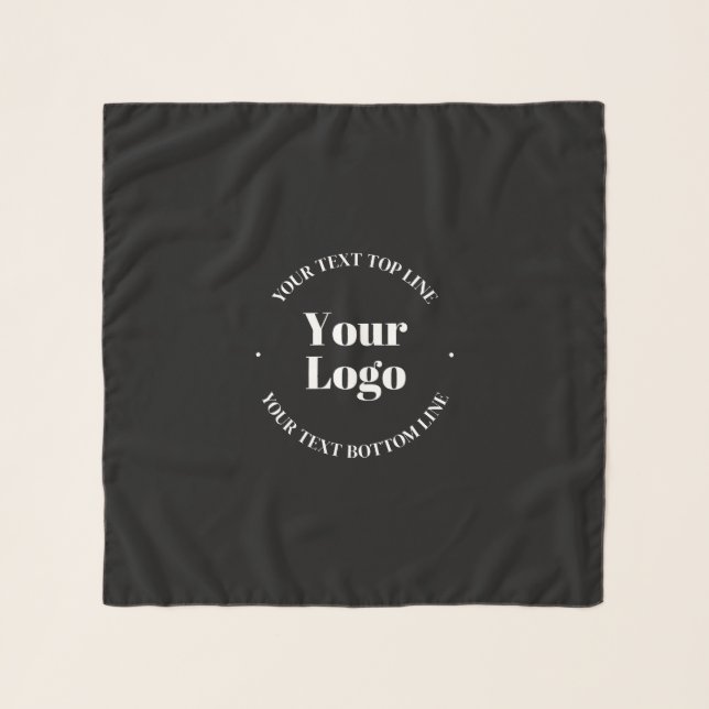 Your Business Logo & Customizable Text Template  Scarf (Front)