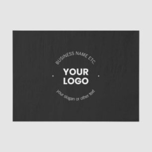 Your Business Logo & Editable Text Black & White Tissue Paper