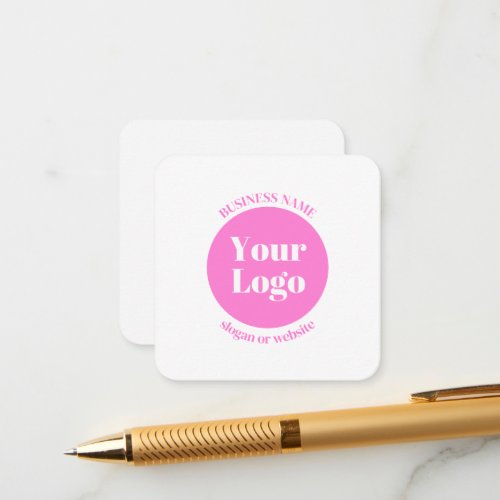 Your Business Logo  Editable Text Template  Pink