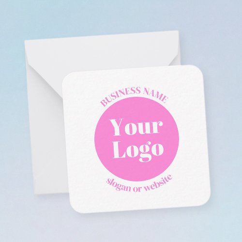 Your Business Logo  Editable Text Template  Pink