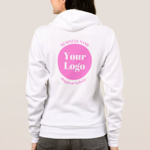 Your Business Logo & Editable Text Template   Pink Hoodie