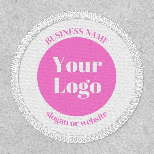 Your Business Logo  Editable Text Template  Pink Patch