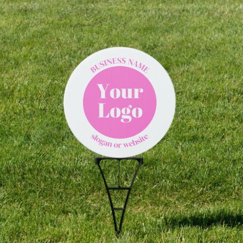 Your Business Logo  Editable Text Template  Pink Sign