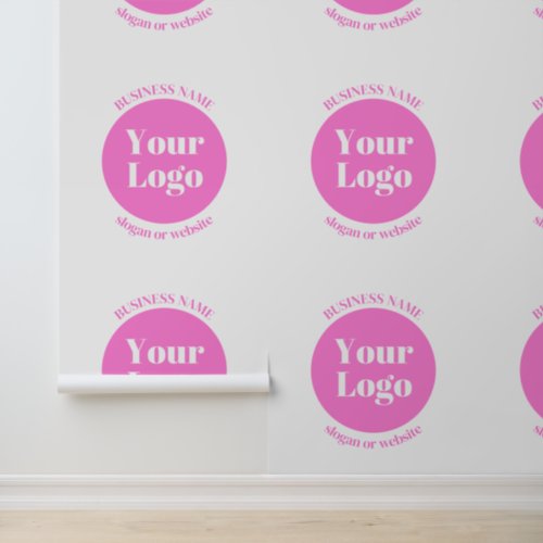 Your Business Logo  Editable Text Template  Pink Wallpaper