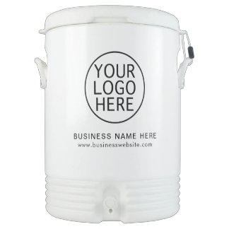 Your Business Logo Elegant Minimalist Custom Beverage Cooler