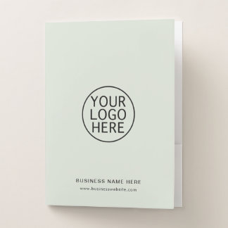 Your Business Logo Elegant Minimalist Custom Pocket Folder