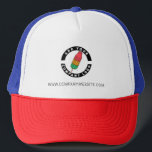 Your Business Logo Employees Swag Custom Trucker Hat<br><div class="desc">Add your brand logo and custom text to this trucker hat that's perfect for creating brand awareness or as an advertising medium. Available in other colors and sizes. No minimum order quantity and no setup fee.</div>
