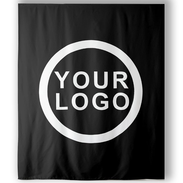 Your Business Logo Event Modern Black Backdrop (Stylishly Personalize with Your Unique Logo.)