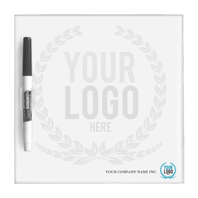 Your Business Logo Faded Backdrop | Custom Dry Erase Board (Front)