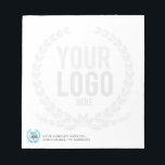 Your Business Logo Faded Backdrop | Custom Notepad<br><div class="desc">A custom notepad that features your business logo faded in the backdrop along with a name and job title towards the bottom.</div>