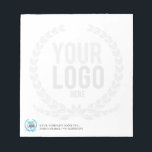 Your Business Logo Faded Backdrop | Custom Notepad<br><div class="desc">A custom notepad that features your business logo faded in the backdrop along with a name and job title towards the bottom.</div>