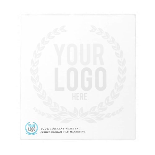 Your Business Logo Faded Backdrop  Custom Notepad