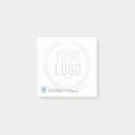 Your Business Logo Faded Backdrop | Customized 3x3 Post-it Notes