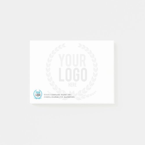 Your Business Logo Faded Backdrop  Customized 4x3 Post_it Notes